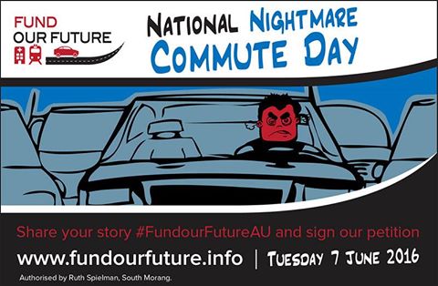 National Nightmare Commute Day 2016 promoted by Fund Our Future
