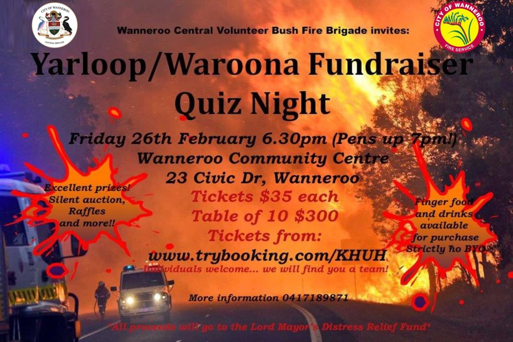 Yarloop Waroona Quiz Night 2016